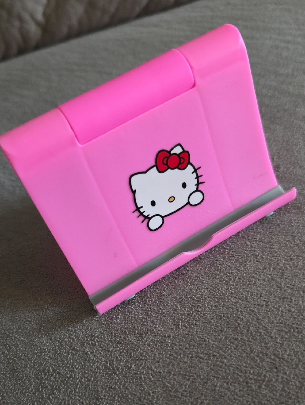 Hello Kitty Hot Pink Foldable Device Stand with Red Bow Accent